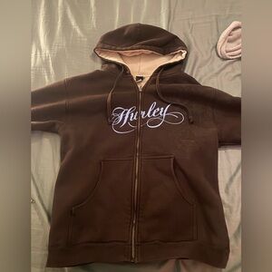 brown mens small hurley hoodie